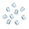 Glass Imitation Austrian Crystal Beads, Faceted, Rectangle, Light Sky Blue, 8x6x3mm, Hole: 1.2mm