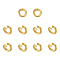 10Pcs 925 Sterling Silver Locking Jump Rings, Open Round, Golden, 6x1mm, Inner Diameter: 3mm
