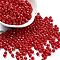 Baking Paint Glass Seed Beads, Bicone, FireBrick, 4.5x3.5mm, Hole: 1.4mm, about 120pcs/10g