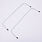Iron Purse Frame, with Plastic Cover, for Bags Handbag Accessories, Platinum, 25.5x7.2x0.3cm
