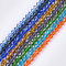 Transparent Glass Beads Strands, Faceted, Bicone, Mixed Color, 6x5.5~6mm, Hole: 1mm, about 44~47pcs/strand, 24.5~25cm