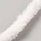 Polyester Plush Sticks, Pipe Cleaner, Chenille Stems, Snow, 1000x27mm