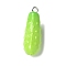 Resin Iron Pendants, Artificial Vegetable Themes, Cucumber, 29x10x10mm, Hole: 2mm