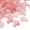 Gradient Color Transparent Acrylic Beads, with Gold Foil, Cross, Pink, 16x12.5x4.5mm, Hole: 2.5mm, about: 1429pcs/500g
