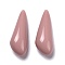 Imitation Amber Resin Beads, Half Drilled, Teardrop, Pale Violet Red, 34.5x13x1mm, Half Hole: 1mm