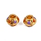 Alloy Enamel Beads, Long-Lasting Plated, Rondelle, Real 18K Gold Plated, Colorful, 7.5x5.5mm, Hole: 3mm