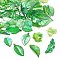 Transparent Acrylic Pendants, Leaf, Mixed Color, 23.5~54x14.5~28.5x4~8mm, Hole: 1.6~1.8mm, 40pcs/bag