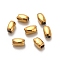 304 Stainless Steel Beads, Oval, Ion Plating(IP), Real 18K Gold Plated, 3.5x2x2mm, Hole: 1mm