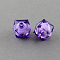 Transparent Acrylic Beads, Bead in Bead, Faceted Cube, Indigo, 10x9x9mm, Hole: 2mm, about 1050pcs/500g