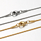 304 Stainless Steel Snake Chains Necklaces, with Lobster Claw Clasps, Mixed Color, 17.7 inch(45cm)