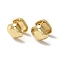 Brass Rhombus Hoop Earrings for Women, Golden, 16x15x15mm, Pin: 0.8mm