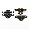 Wooden Box Lock Catch Clasps, Jewelry Box Latch Hasp Lock Clasps, Antique Bronze, 38x49x7.5mm, Hole: 3mm