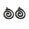 Ion Plating(IP) 304 Stainless Steel Pendants, Vortex, Black, 23x19.5x2mm, Hole: 1.6mm