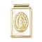 Brass Pave Natural White Shell Religion Rectangle Pendants, Real 18K Gold Plated, Lead Free & Cadmium Free, Long-Lasting Plated, Virgin, 22.5x13.5x3mm, Hole: 1.4~1.5mm