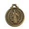 Alloy Pendant, Flat Round with Jesus, Antique Bronze, 21x18x1.2mm, Hole: 2x3mm