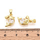 Латунные микропаве прозрачные кубические циркониевые подвески&nbsp;KK-N259-15G-3