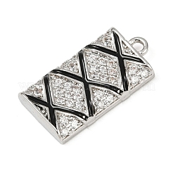 Латунные микро проложить кубического циркония подвески&nbsp;KK-R224-02P