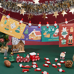 125 шт. 5 вида деревянных прищепок в виде снежинок&nbsp;FIND-FH0016-80