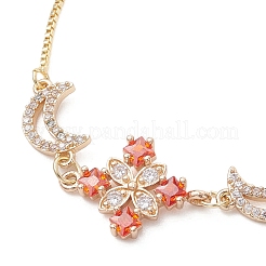 Регулируемые латунные браслеты со звеньями-слайдерами&nbsp;BJEW-JB13037