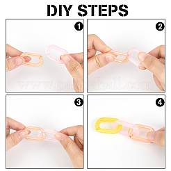 120 шт. 6-х цветные прозрачные акриловые соединительные кольца&nbsp;TACR-OC0001-05