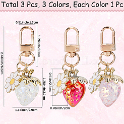 3шт брелок из акрила и эмалированного сплава&nbsp;KEYC-CP00004