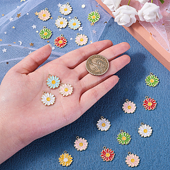 60шт 6 цвета подвески из цинкового сплава&nbsp;ENAM-CJ0001-113