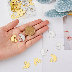 32 шт. подвески из нержавеющей стали 304 двух цветов&nbsp;STAS-DC0014-01