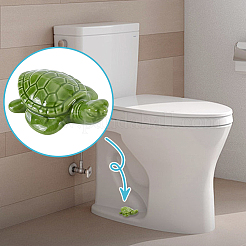 Круглые пластиковые крышки для болтов унитаза с дополнительными шайбами и керамическими украшениями&nbsp;AJEW-NB0008-27