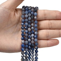 Природные голубые авантюрин бисером пряди&nbsp;G-Z119-A38-01