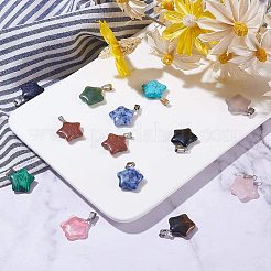 Природные и синтетические смешанные каменные подвески&nbsp;G-PH0034-36P