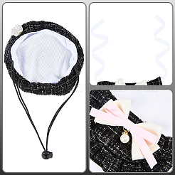 Наборы из полиэстера с бантом для ошейника и шапки для домашних животных&nbsp;AJEW-WH20019-84A