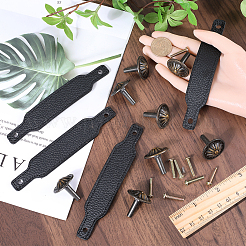 Ручки для ящиков из искусственной кожи&nbsp;FIND-WH0290-10B-AB