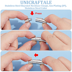 6 шт. штыковые застежки для ожерелий из нержавеющей стали 304 STAS-UN0059-09