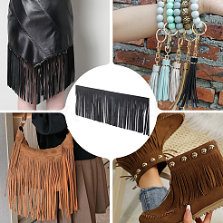 2 м отделка бахромой из искусственной кожи и замши&nbsp;AJEW-CY0001-58B-01