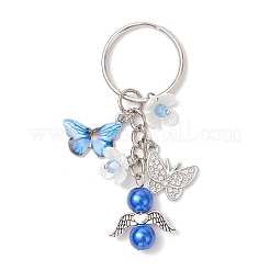 8 шт. 8-цветная эмалевая сплавная подвеска с акриловыми брелоками&nbsp;KEYC-JKC01346