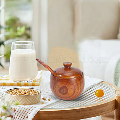 Контейнеры для хранения древесной соли с крышкой и ложкой&nbsp;AJEW-WH20073-003