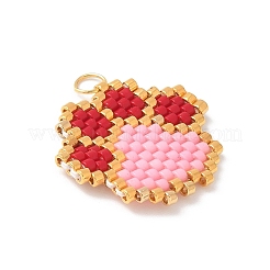 Подвески ручной работы из стеклянных бусин в виде отпечатков лап&nbsp;PALLOY-MZ00604-03