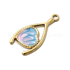 Подвески из нержавеющей стали 304 с эмалью&nbsp;STAS-I355-10G-01