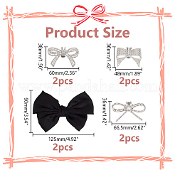 8 шт. 4 стиля съемных пряжек для обуви из сплава со стразами&nbsp;FIND-HY0003-90P