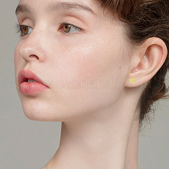 10 пара 925 плоских сережек-гвоздиков из стерлингового серебра&nbsp;STER-BBC0009-02