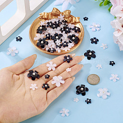 100 шт. 10 стиля цветочных кабошонов из смолы&nbsp;RESI-TA0004-28A