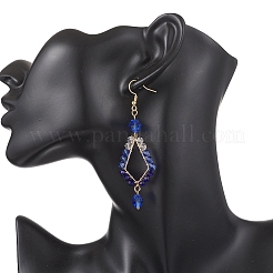 Болтающие серьги из стекла&nbsp;EJEW-JE06868-01