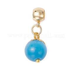 Круглые европейские подвески-шармы «кошачий глаз»&nbsp;PALLOY-JF04332