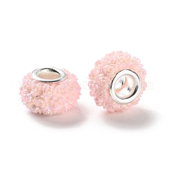 Ab цвет смолы роза цветок европейские бусины&nbsp;RESI-M001-05D