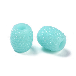 Бусины европейского желейного цвета из непрозрачной смолы&nbsp;RESI-B025-02A-10