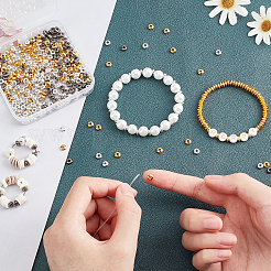 450шт 3 цвета латунные дистанционные бусины&nbsp;KK-FH0001-89