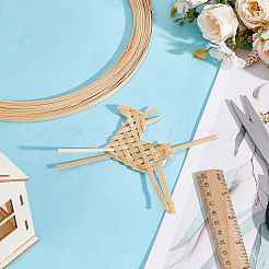 Плоские плетеные полоски из натурального бамбука&nbsp;DIY-WH0740-12C