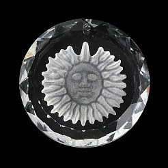 Прозрачные стеклянные подвески&nbsp;GLAA-Q090-03