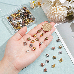 100 шт. 5-х цветные бусины в тибетском стиле из сплава в виде котенка&nbsp;TIBEB-WR0001-01