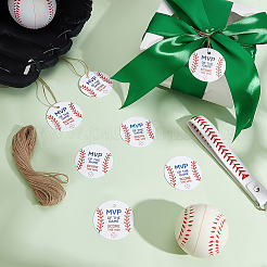 100 лист бумаги с бейсбольной тематикой для подвесных подарочных бирок&nbsp;DIY-ME0002-25